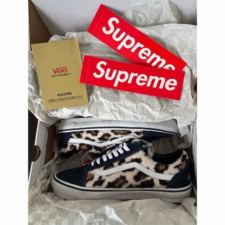 シュプリーム(Supreme)のSupreme®/Vans® Leopard Old Skool Navy(スニーカー)