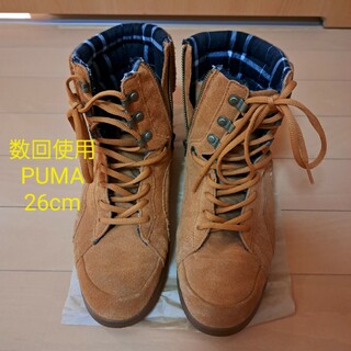 プーマ(PUMA)の数回使用 26cm PUMA First Round Boots Checker(ブーツ)