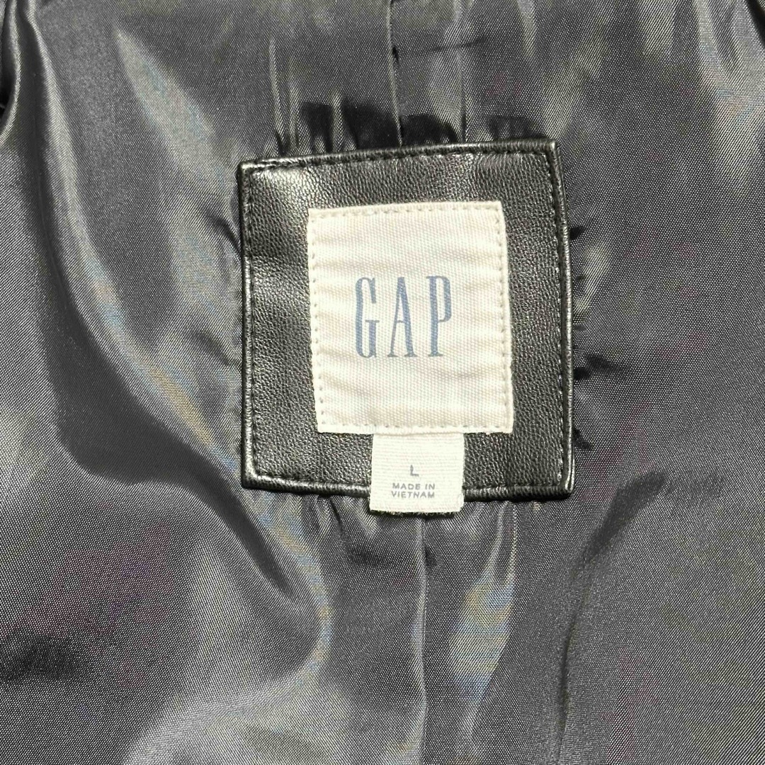 GAP(ギャップ)のGAP フェイクレザー　ライダースジャケット レディースのジャケット/アウター(ライダースジャケット)の商品写真