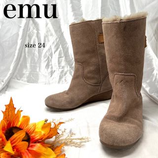 エミュー(EMU)の【本革】emu　エミュー　ムートンブーツ　バックル　ファー(ブーツ)