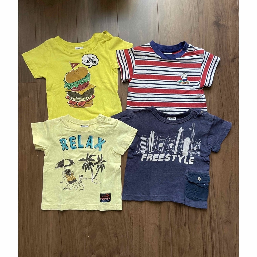 BREEZE(ブリーズ)の【BREEZE】Tシャツ4枚セット（サイズ90） キッズ/ベビー/マタニティのキッズ服男の子用(90cm~)(Tシャツ/カットソー)の商品写真