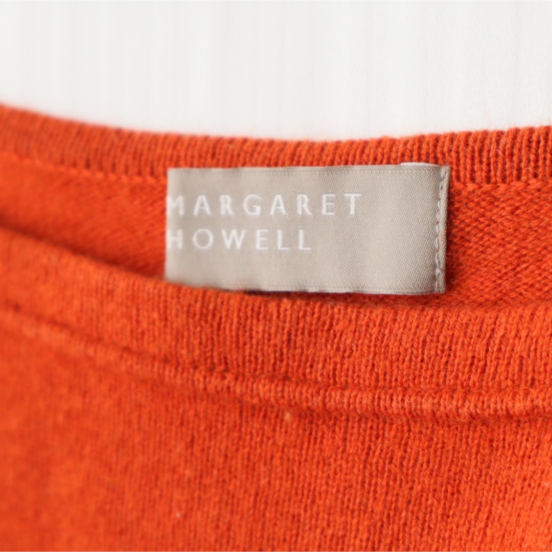 MARGARET HOWELL(マーガレットハウエル)のMARGARET HOWELL ウールコットン ボーダー ボートネック ニット レディースのトップス(ニット/セーター)の商品写真