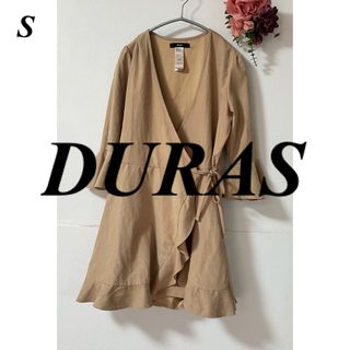 デュラス(DURAS)のDURAS デュラス ワンピース スエード パンツ付き 黒(ミニワンピース)