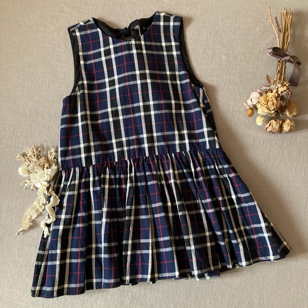 ZARA KIDS(ザラキッズ)のZARA ✾ザラガール バックリボン☽チュニックワンピース140 150 キッズ/ベビー/マタニティのキッズ服女の子用(90cm~)(ワンピース)の商品写真