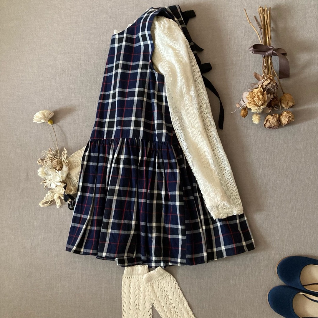 ZARA KIDS(ザラキッズ)のZARA ✾ザラガール バックリボン☽チュニックワンピース140 150 キッズ/ベビー/マタニティのキッズ服女の子用(90cm~)(ワンピース)の商品写真