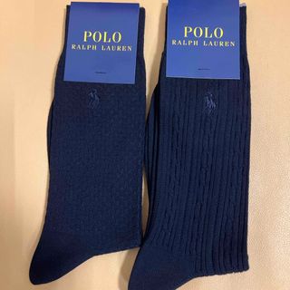 ポロラルフローレン(POLO RALPH LAUREN)の初出品❗️限定品‼️新品　男性　ポロラルフローレン　濃紺ソックス2足組　送料無料(ソックス)