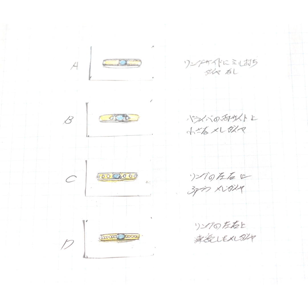 パライバトルマリン　枠加工レディース