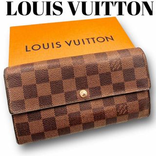 ルイヴィトン(LOUIS VUITTON)の【美品】ルイヴィトン　ポルトフォイユサラ　長財布　二つ折り　ダミエ　10枚(財布)