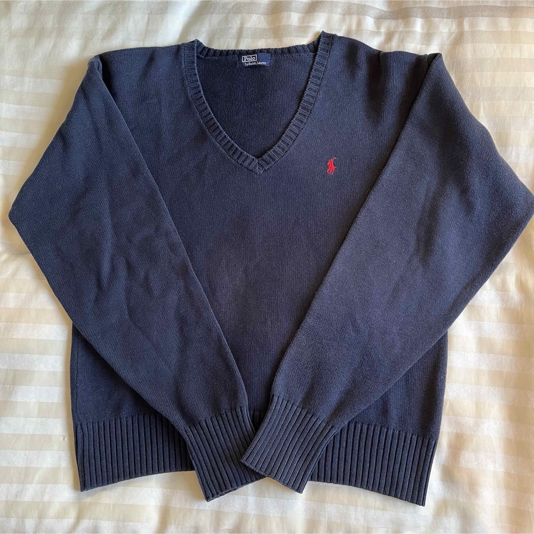 POLO RALPH LAUREN(ポロラルフローレン)のPOLO RALPH LAUREN Vネック　セーター　ネイビー メンズのトップス(ニット/セーター)の商品写真