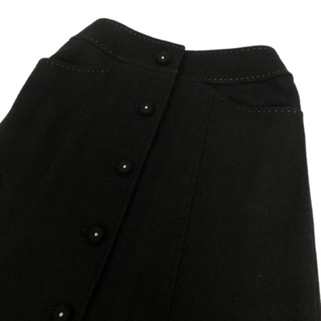 M'S GRACY(エムズグレイシー)のエムズグレイシー M'S GRACY 台形スカート ひざ丈 無地 黒 白 レディースのスカート(ひざ丈スカート)の商品写真