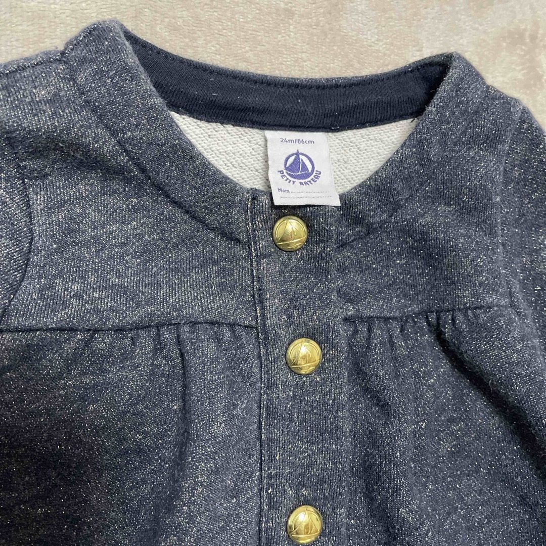 PETIT BATEAU(プチバトー)のPETIT BATEAU｜ワンピ＆カーディガン｜24m/86㎝ キッズ/ベビー/マタニティのベビー服(~85cm)(ワンピース)の商品写真