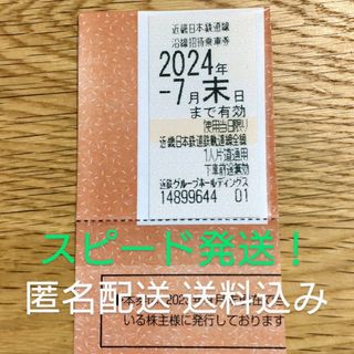 【匿名配送・送料込み】最新　近鉄　近畿日本鉄道株主優待乗車券　1枚(鉄道乗車券)