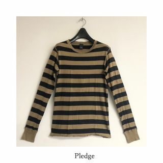 プレッジ(Pledge)のPledge 美品 プレッジ 長袖 カットソー ボーダー メンズ  USED(Tシャツ/カットソー(七分/長袖))