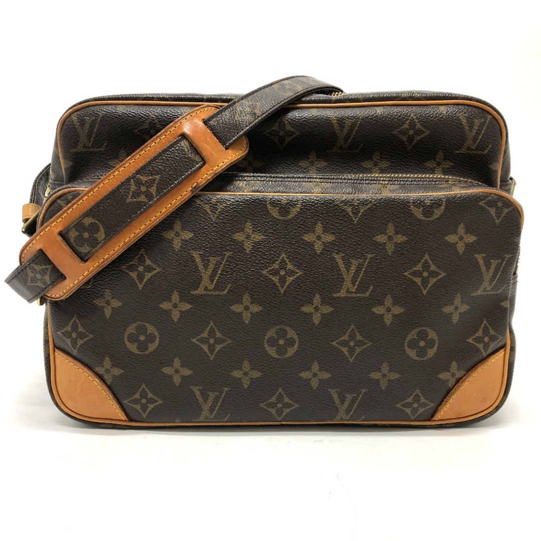 ルイヴィトン LOUIS VUITTON ナイル M45244 モノグラム カバン 斜め掛け 肩掛け ショルダーバッグ モノグラムキャンバス ブラウンファスナーポケットx1内側