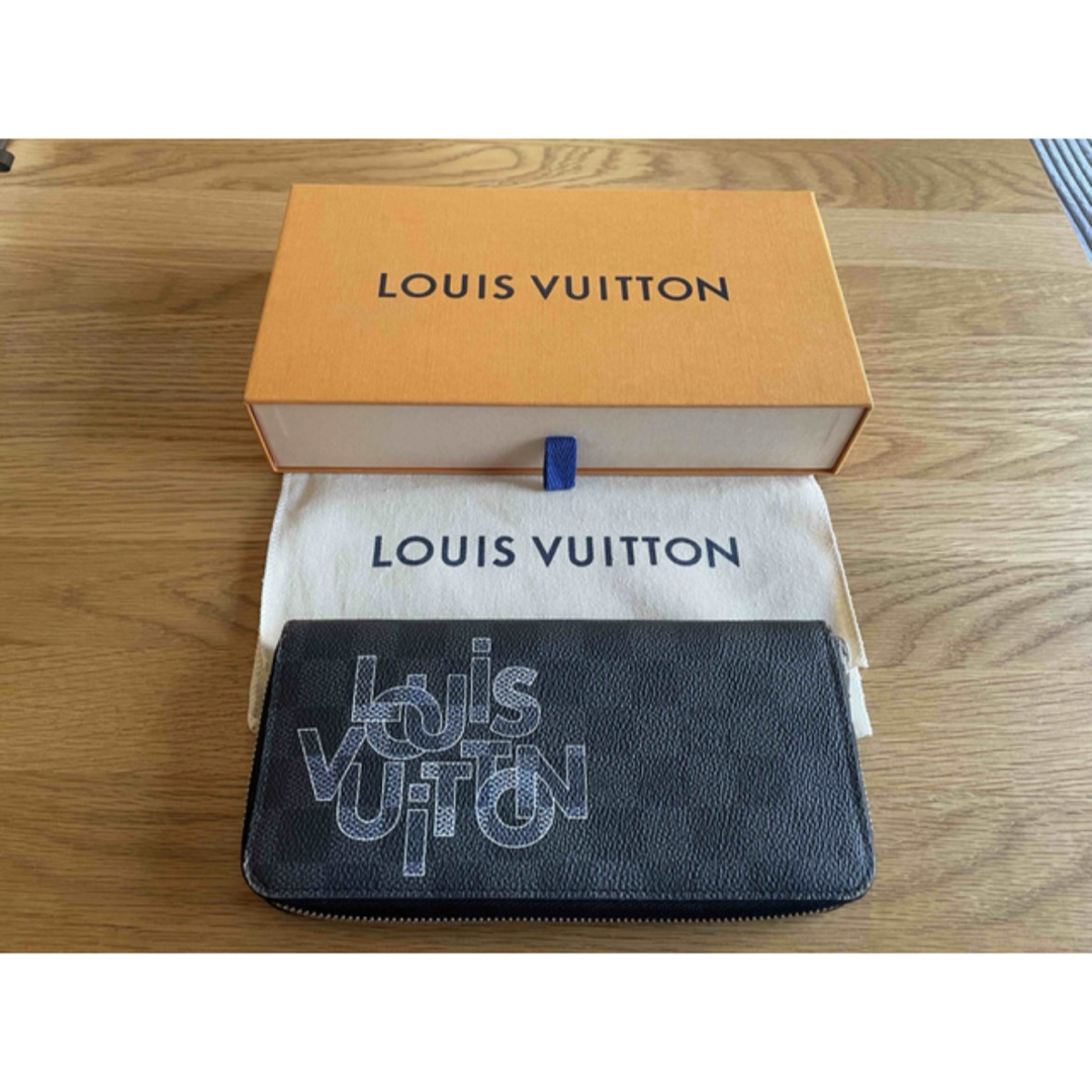 長財布LOUIS VUITTON ダミエグラフィット ジッピーウォレット