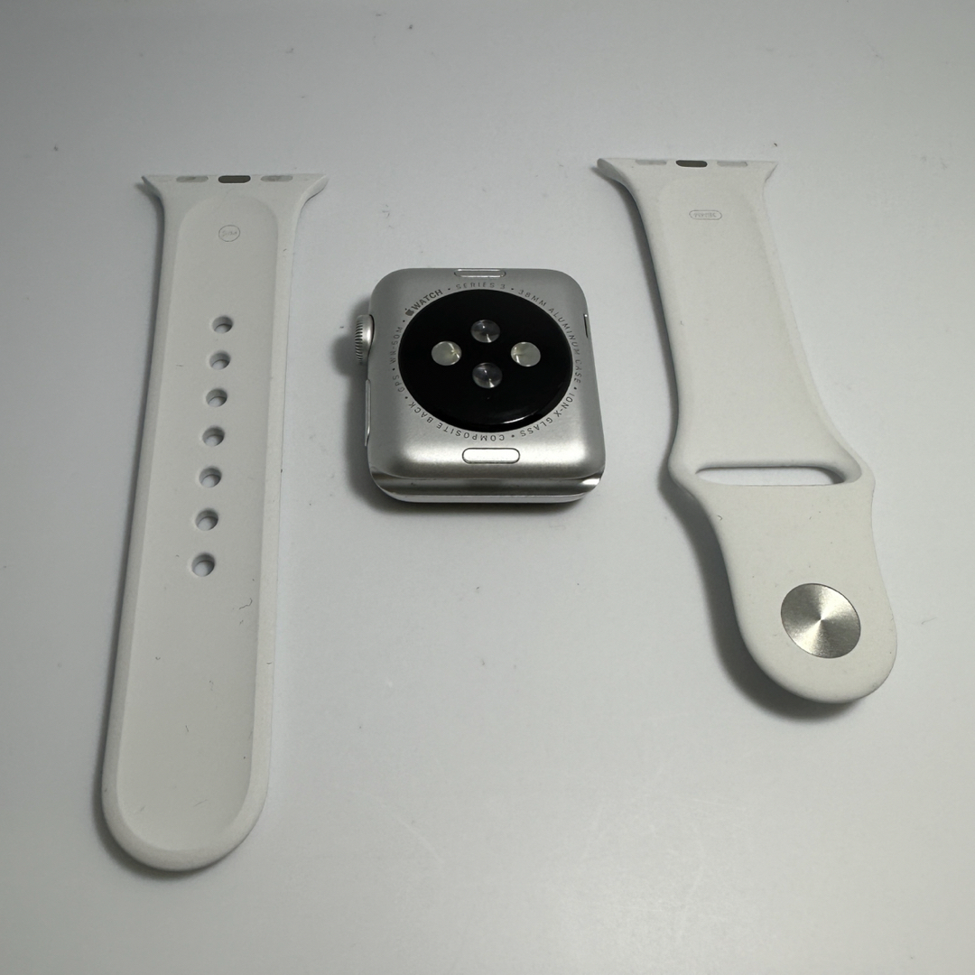 Apple Watch(アップルウォッチ)のApple Watch 3 GPS 38mm   シルバーアルミ　BT96% スマホ/家電/カメラのスマートフォン/携帯電話(その他)の商品写真