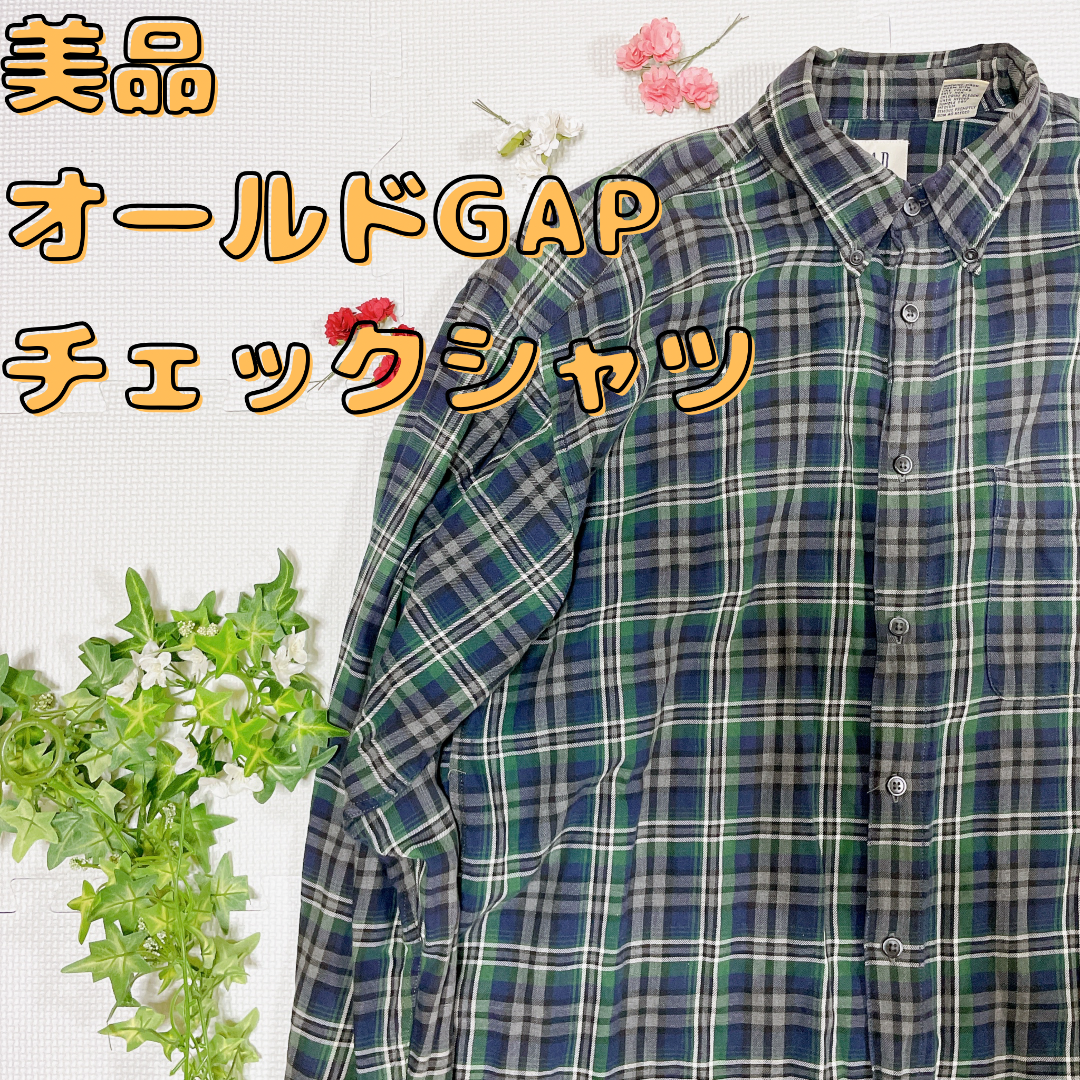 【美品 90s】オールドGAP　オーバーサイズ　チェックシャツシャツ