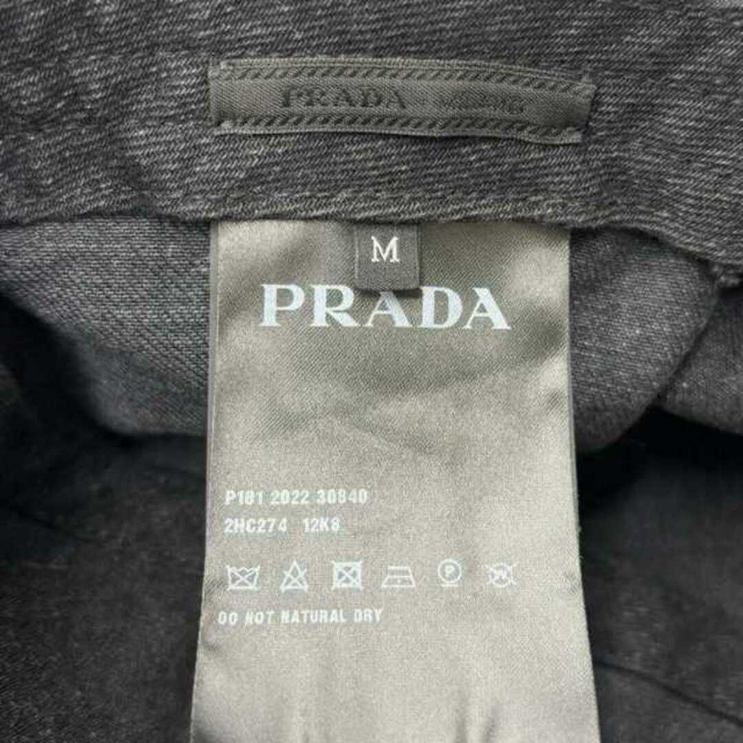 PRADA(プラダ)のプラダ デニムキャップ トライアングルロゴ M グレー 2HC274 12K8 メンズの帽子(その他)の商品写真