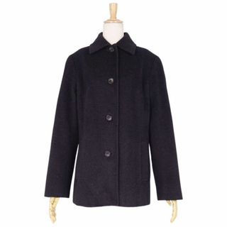 バーバリー(BURBERRY)の美品 バーバリー ロンドン BURBERRY LONDON ジャケット アンゴラ ウール 裏チェック アウター レディース 40(M相当) ブラック(その他)