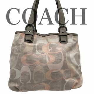 コーチ(COACH)の美品 コーチ ショルダーバッグ トート シグネチャー コーデュロイ 0667(トートバッグ)