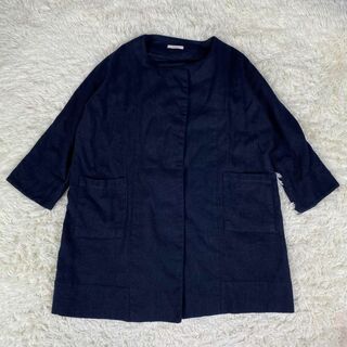 fog linen work - fog linen work フォグリネンワーク　ノーカラー　ジャケット　羽織り