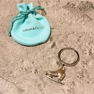 ティファニー(Tiffany & Co.)の希少 美品 ティファニー フィギュアスケート スケート シルバー キーホルダー(キーホルダー)