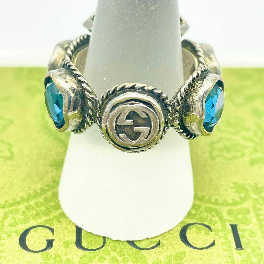 Gucci(グッチ)の21号　GUCCI マルチカラー ストーン リング アンガーフォレスト　グッチ メンズのアクセサリー(リング(指輪))の商品写真