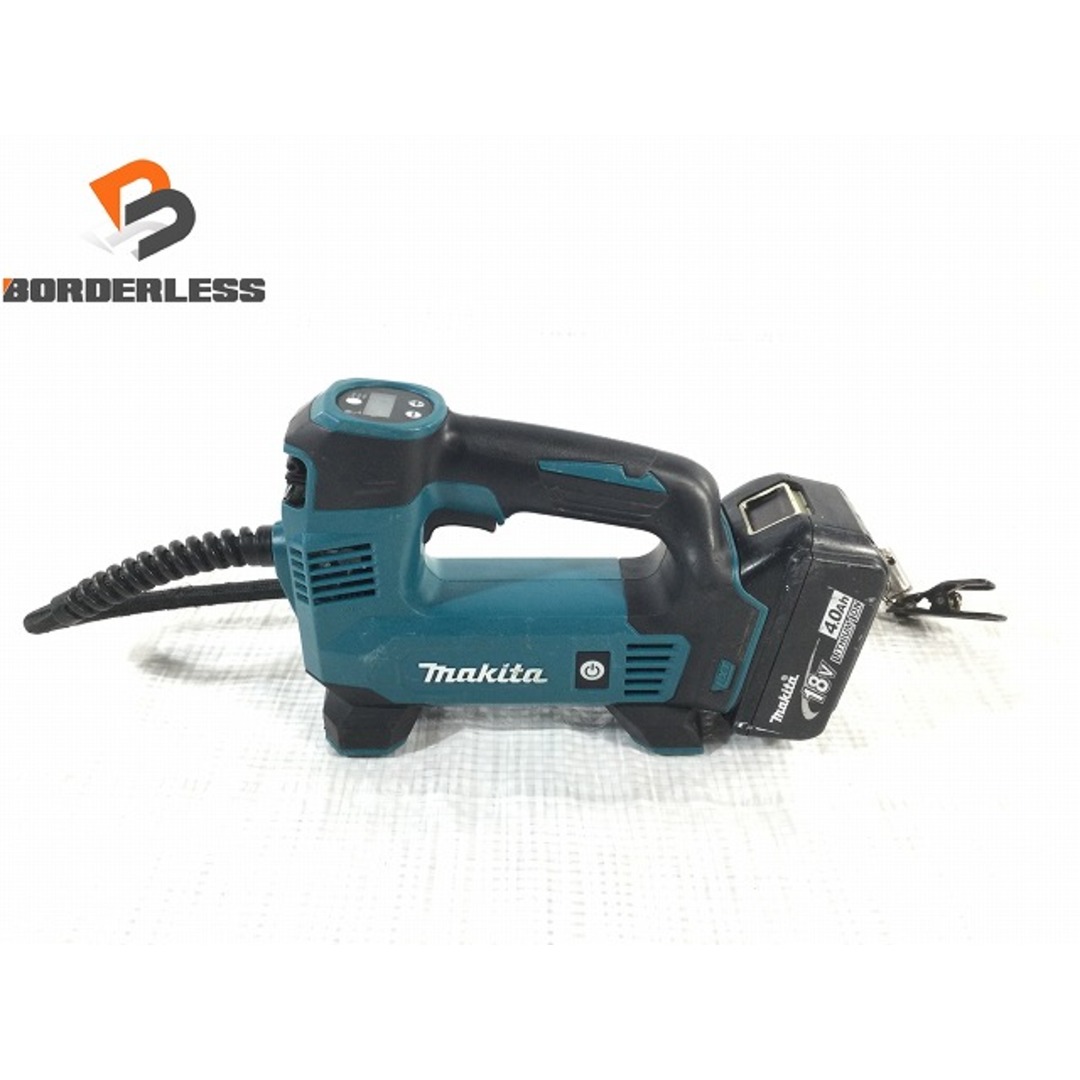 バイク☆美品☆makita マキタ 18V 充電式空気入れ MP180D バッテリー1個(18V 4.0Ah)付き 83504