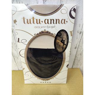 チュチュアンナ(tutuanna)のtutu anna婦人80デニールタイツ/ストッキング M-L 黒 日本製(タイツ/ストッキング)