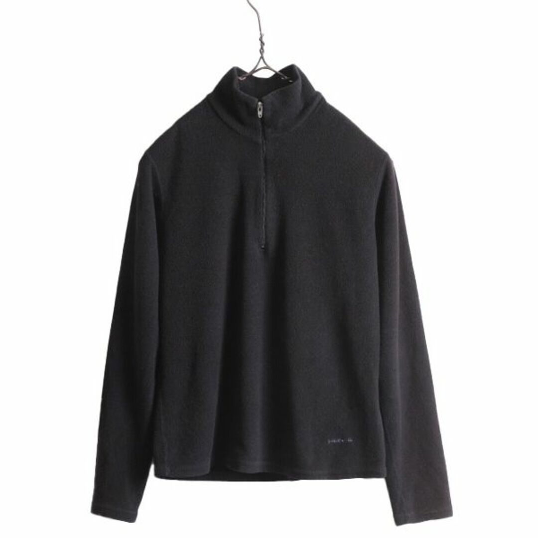 patagonia(パタゴニア)のパタゴニア キャプリーン ハーフジップ フリース Tシャツ レディース XS / 古着 PATAGONIA アウトドア ハイネック インナー 薄手 ロンT 黒 レディースのトップス(Tシャツ(長袖/七分))の商品写真