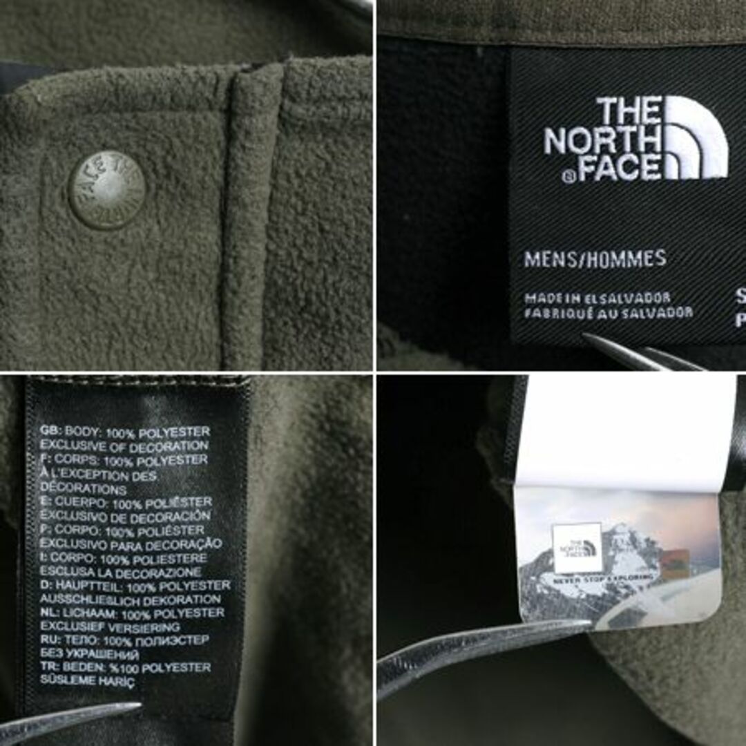 Tシャツ/カットソー(七分/長袖)US企画 ノースフェイス ヘイネック フリース プルオーバー メンズ S  The North Face アウトドア Tシャツ スナップ ジャケット 2トーン