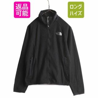 ザノースフェイス(THE NORTH FACE)のノースフェイス フルジップ フリース ジャケット レディース XS / 古着 The North Face ハイネック ジャンパー ブルゾン 薄手 インナー 黒(ブルゾン)