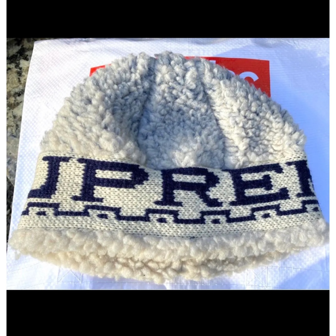 SUPREME sherpa logo beanie ナチュラル 新品 正規品