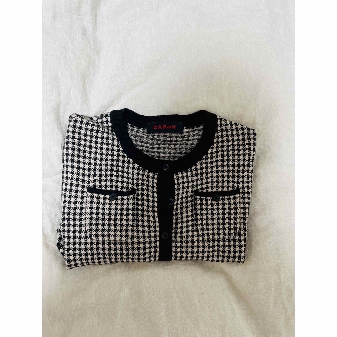 CABaN コットンカシミヤ ギンガムチェックカーディガン カーディガン CABaN コットンカシミヤ ギンガムチェックカーディガン カーディガン