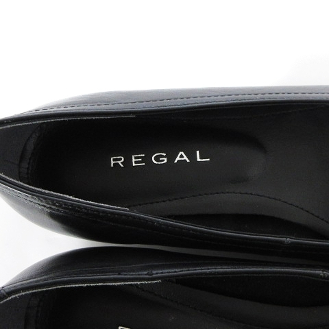 REGAL(リーガル)のリーガル パンプス バレエシューズ スクエアトゥ レザー 黒 22.5cm レディースの靴/シューズ(バレエシューズ)の商品写真