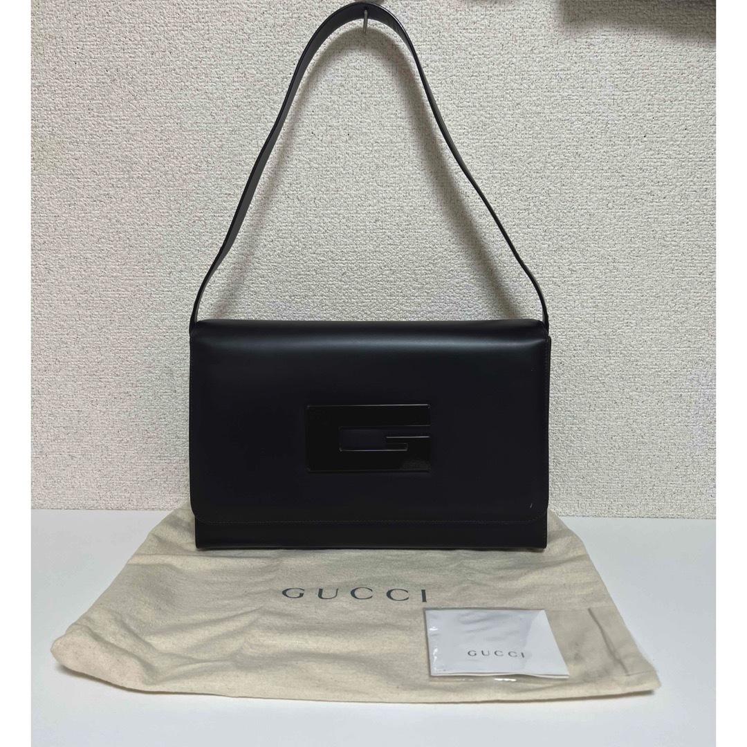 Gucci(グッチ)のGUCCI グッチ ワンショルダー ハンドバッグ カーフ レザー ダークブラウン レディースのバッグ(ショルダーバッグ)の商品写真