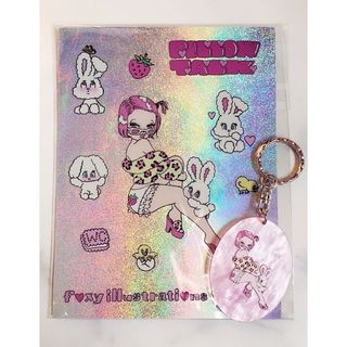 ダブルシー(wc)の新品♡foxy illustrations×WCコラボステッカー＆キーホルダー♡(キャラクターグッズ)