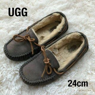 アグ(UGG)のUGGアグ　スリッポン　モカシン　グレー　24cm(スリッポン/モカシン)