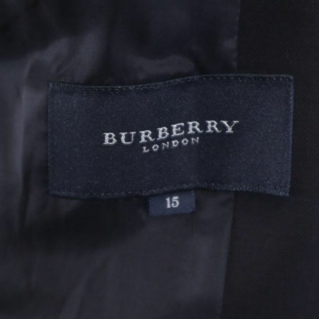 BURBERRY(バーバリー)のバーバリー 三陽商会 日本語 ウール スカートスーツ 15 ネイビー系 BURBERRY サイドジップ レディース 【中古】  【231223】 レディースのフォーマル/ドレス(スーツ)の商品写真