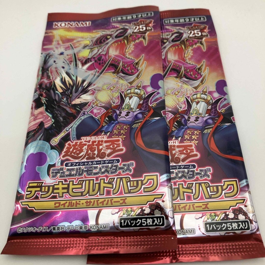 遊戯王(ユウギオウ)の遊戯王　デッキビルドパック　ワイルド・サバイバーズ　未開封　２パック エンタメ/ホビーのトレーディングカード(Box/デッキ/パック)の商品写真