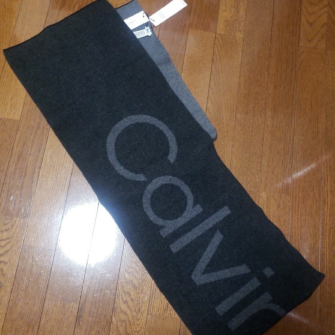 Calvin Klein(カルバンクライン)のCalvin klein calvinklein カルバンクライン　マフラー　黒 メンズのファッション小物(マフラー)の商品写真