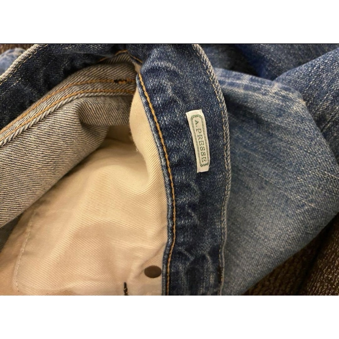 10%クーポン a.presse 22SS Washed Denim Wide Pants 38 | skien