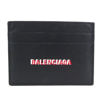 Balenciaga - バレンシアガ BALENCIAGA カードケース パスケース レザー ブラック ユニセックス 送料無料【中古】 a0148