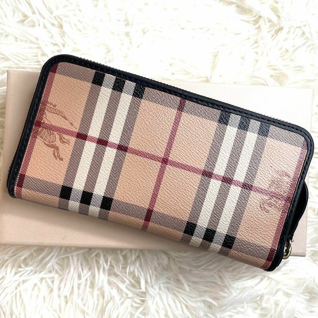 BURBERRY(バーバリー)の⋟極美品⋞ / バーバリー セントラルホースジッピーウォレット 3897953 レディースのファッション小物(財布)の商品写真