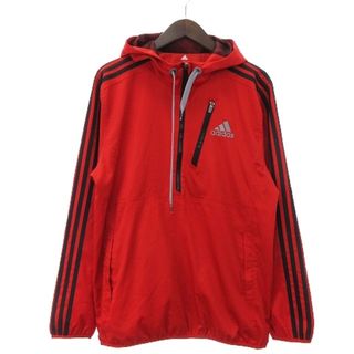 アディダス(adidas)のアディダス ジャケット ハーフジップ ジャージ ロゴ 赤 M ■SM1 ☆AA★(その他)