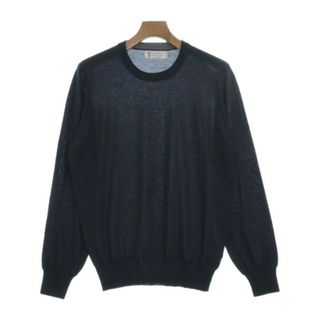 ブルネロクチネリ(BRUNELLO CUCINELLI)のBRUNELLO CUCINELLI ニット・セーター 48(L位) 紺 【古着】【中古】(ニット/セーター)