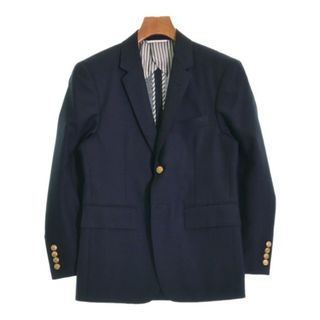 THOM BROWNE トムブラウン テーラードジャケット 0(XS位) 紺なし生地の厚さ