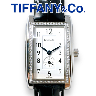 ティファニー TIFFANY&Co. グランド ダイヤベゼル スモールセコンド クォーツ レディース _756435擦り傷が多い純正品商品番号