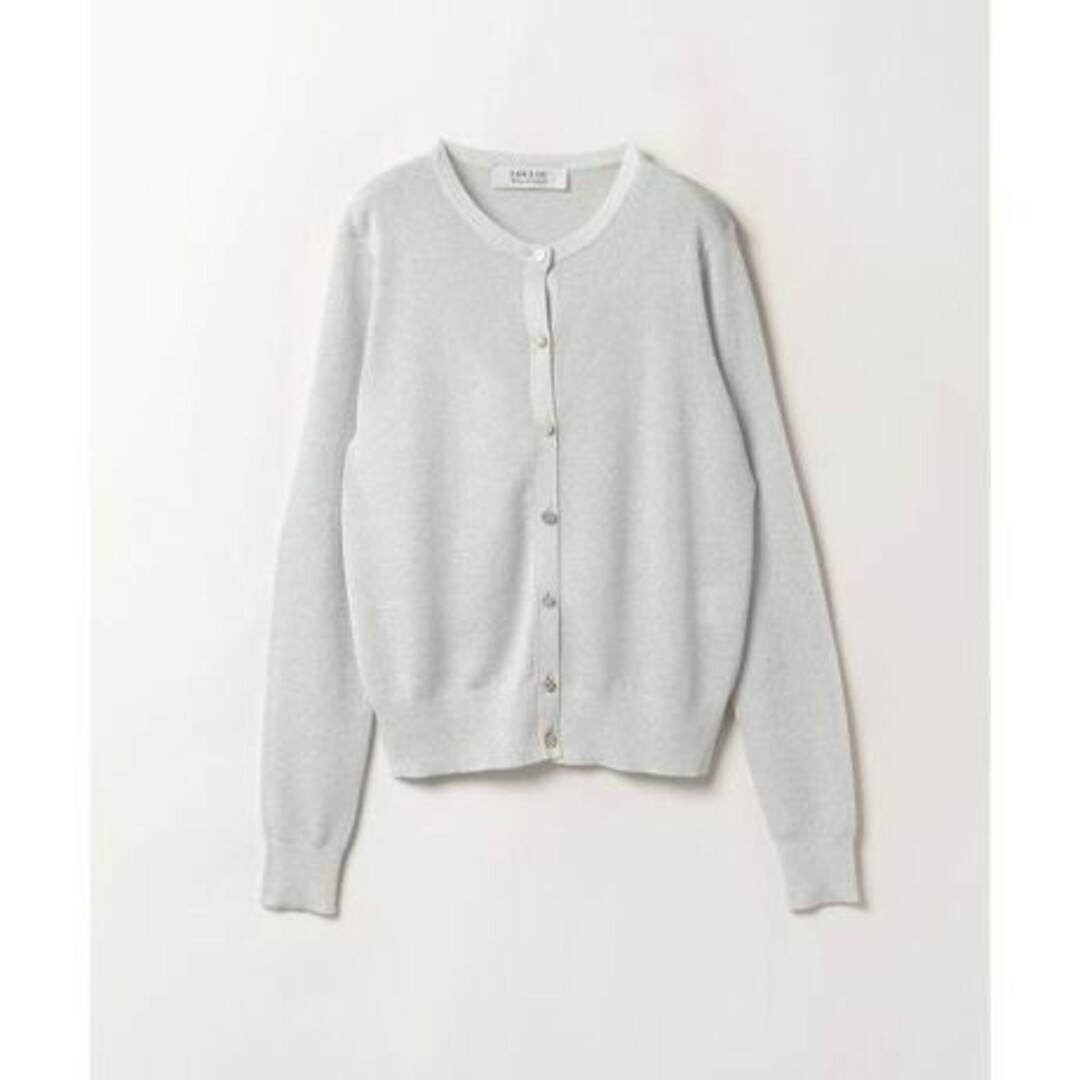LOULOU WILLOUGHBY(ルルウィルビー)の最終値下げ★今期新品★25400円ルルウィルビーラメビジューカーディガンシルバ レディースのトップス(カーディガン)の商品写真