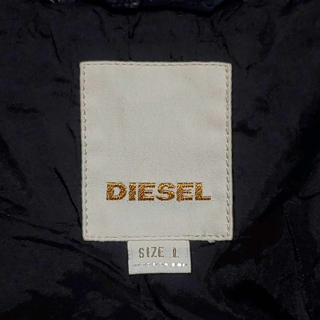 DIESEL(ディーゼル)のL ディーゼル  ダウン ジャケット ライダース ネイビー DIESEL メンズのジャケット/アウター(ダウンジャケット)の商品写真